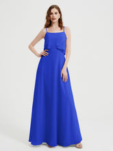 Spaghetti Straps Simple Bridesmaid Dresses-Royal Blue