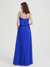 Spaghetti Straps Simple Bridesmaid Dresses-Royal Blue