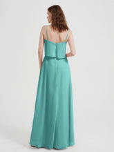 Spaghetti Straps Simple Bridesmaid Dresses-Spa