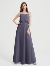 Spaghetti Straps Simple Bridesmaid Dresses-Stormy