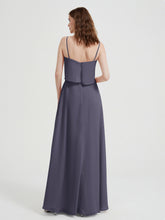 Spaghetti Straps Simple Bridesmaid Dresses-Stormy