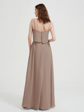 Spaghetti Straps Simple Bridesmaid Dresses-Taupe