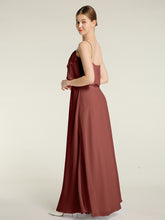 Spaghetti Straps Simple Bridesmaid Dresses-Terracotta