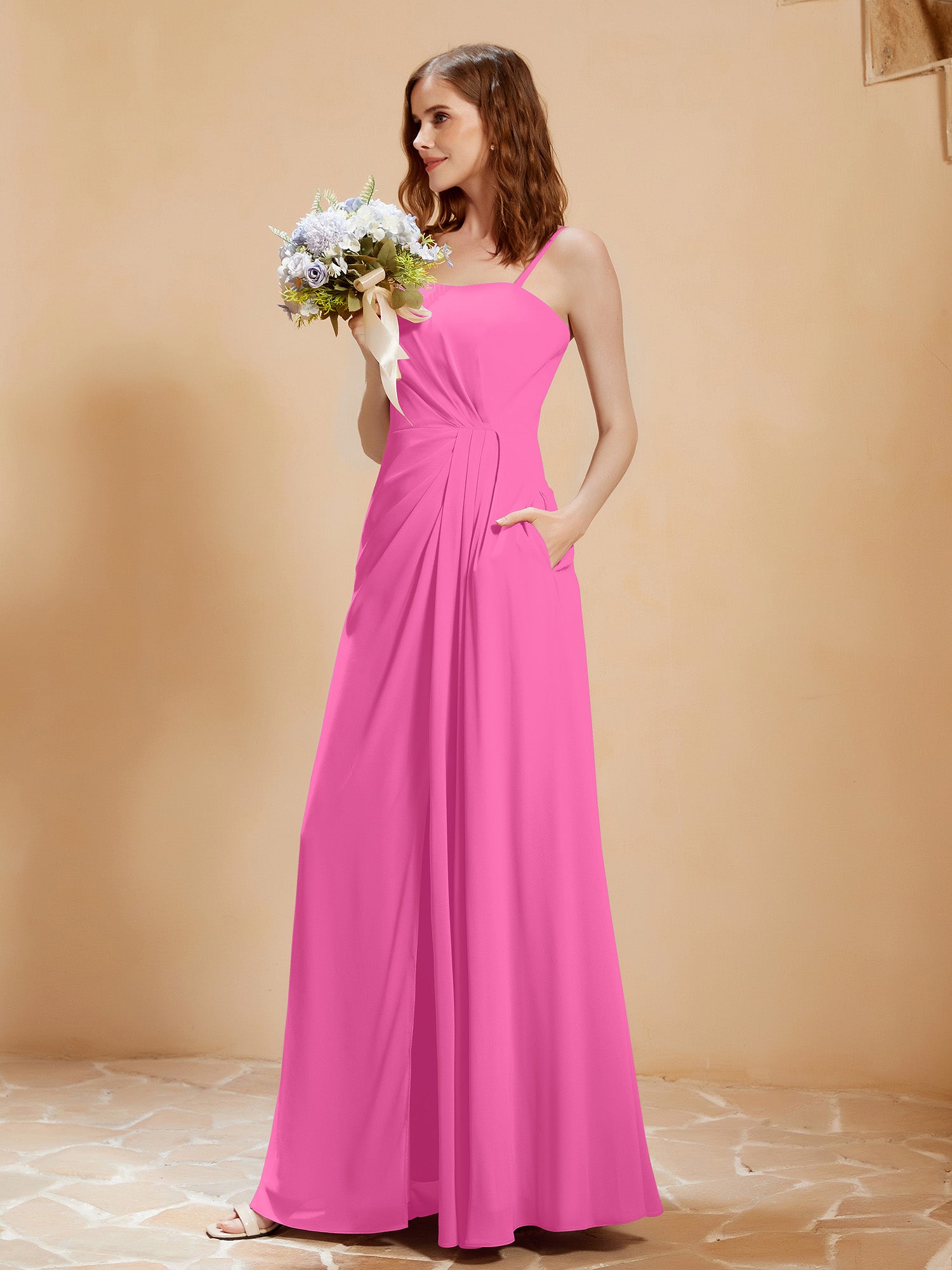 Chiffon Long Dresses with Illusion NECK Azalea Plus Size