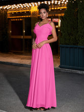 Spaghetti Strap Chiffon Bridesmaid Gowns-Azalea