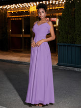 Spaghetti Strap Chiffon Bridesmaid Gowns-Tahiti