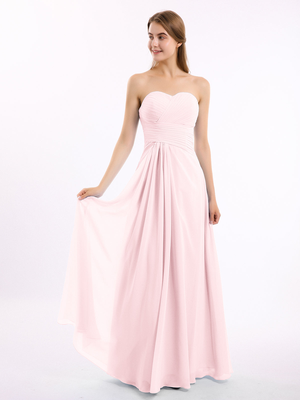 Spaghetti Strap Lace and Chiffon Dresses Blushing Pink Plus Size
