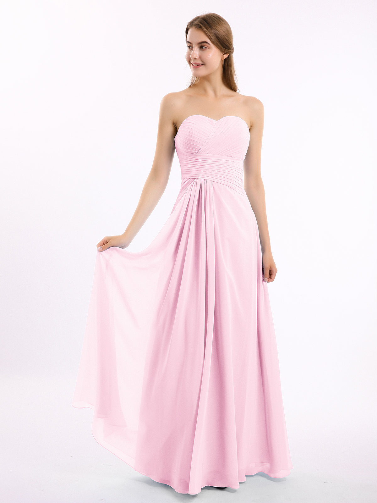 A-line Chiffon Dress With Jacket Candy Pink