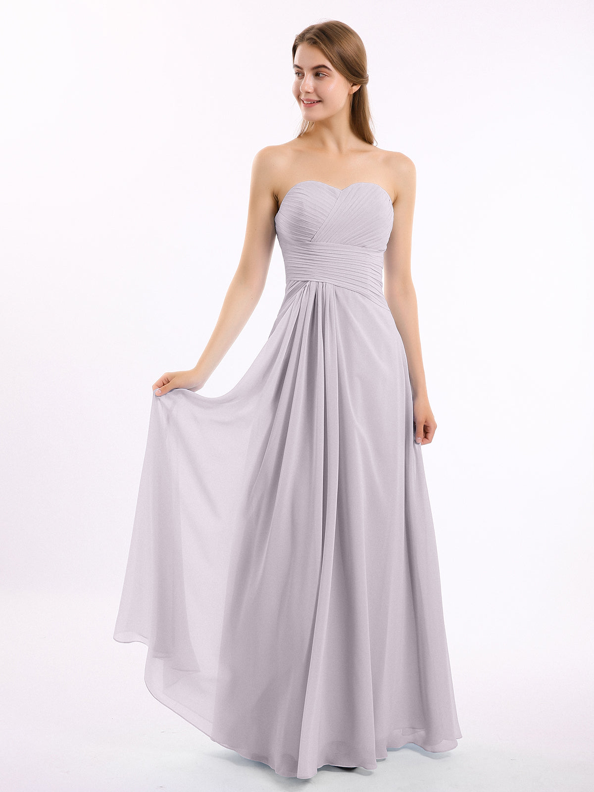 Strapless Chiffon Full Length Gowns Dusk Plus Size