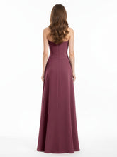 Sweetheart Neck Strapless Chiffon Dresses-Mulberry