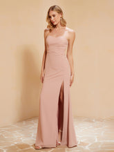 Sweetheart Sheath Chiffon Dress With Slit Dusty Rose Plus Size