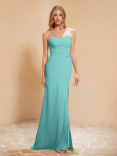 Sweetheart Sheath Chiffon Dress With Slit Spa