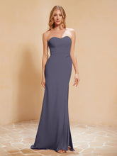 Sweetheart Sheath Chiffon Dress With Slit Stormy