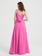 V-neck Chiffon Dresses with Beaded Straps-Azalea