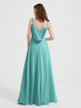 V-neck Chiffon Dresses with Beaded Straps-Spa