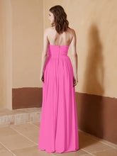 Chiffon Long Strapless Dress for Bridemsids-Azalea