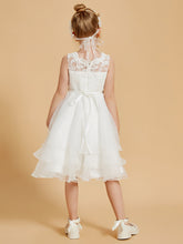 Jewel Lace Sleeveless Flower Girl Dresses