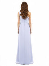 One Shoulder Chiffon Dress with Cascade Skirt-Lavender