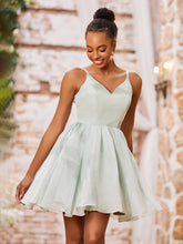 Spaghetti Straps Princess Print Chiffon Mini Dresses