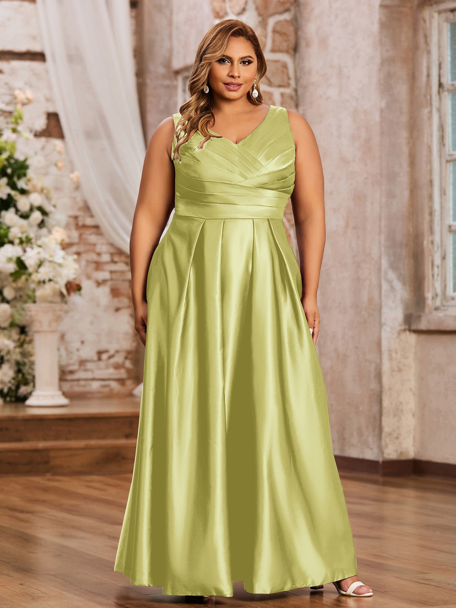 Plus Size Yellow Satin Dress Yellow Chiffon Long Sleeve Plus Maternity Maxi  Dress  PinkBlush