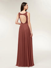 Open Back Dress with Lace Bodice-Terracotta