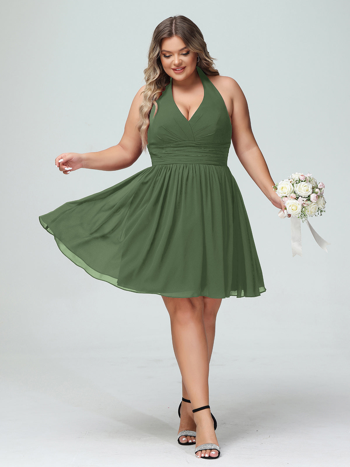 olive green plus size bridesmaid dresses Shona Joy - La Lune Gathered Maxi Dress - Powder Blue