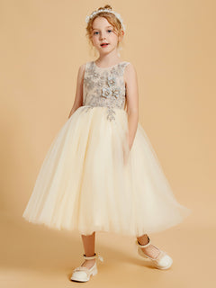 Enchanting Flower Girl Dresses with Tulle and Appliqued Details