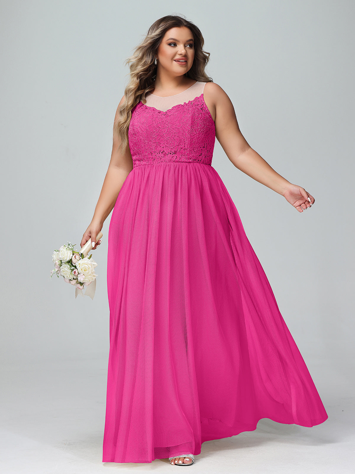 fitted lace wedding dress Plus Size Basic Tank Rib Dress main image 0
