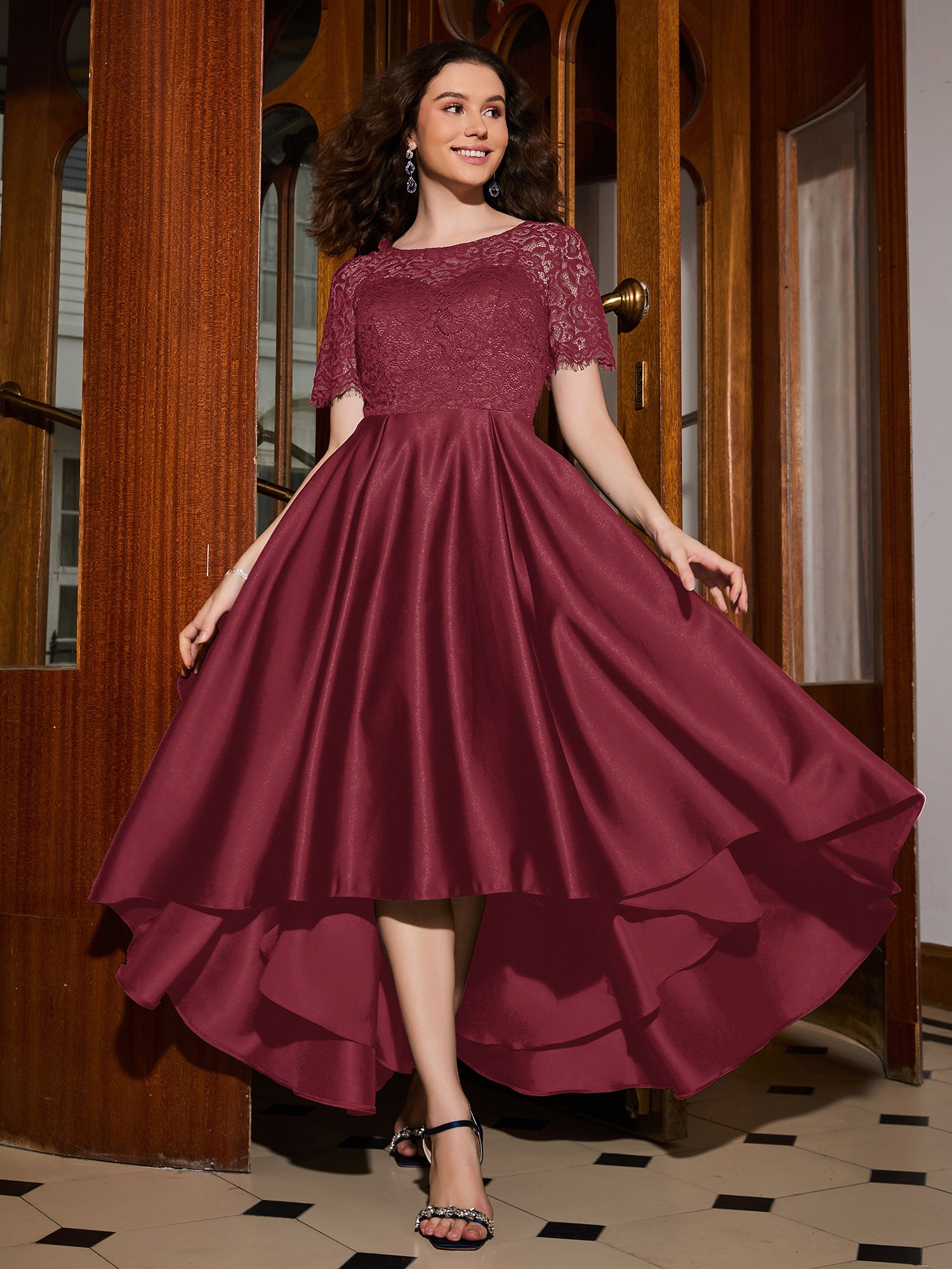 cinnamon red dress KissProm