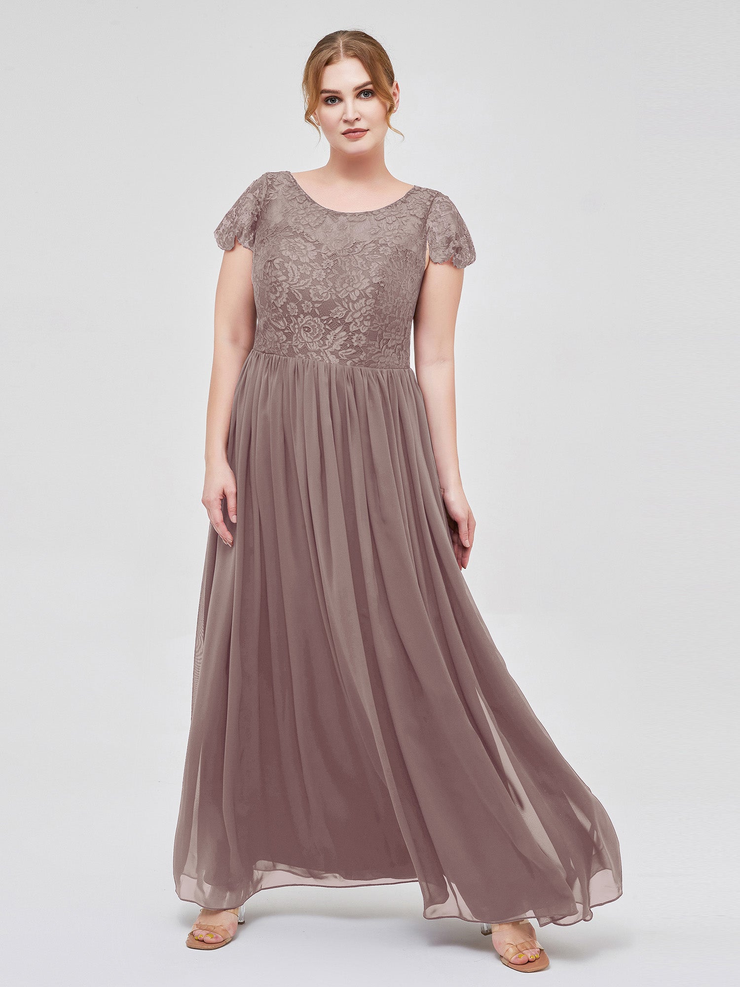 Halter Full Length Tulle Bridesmaid Dress Dusk Plus Size