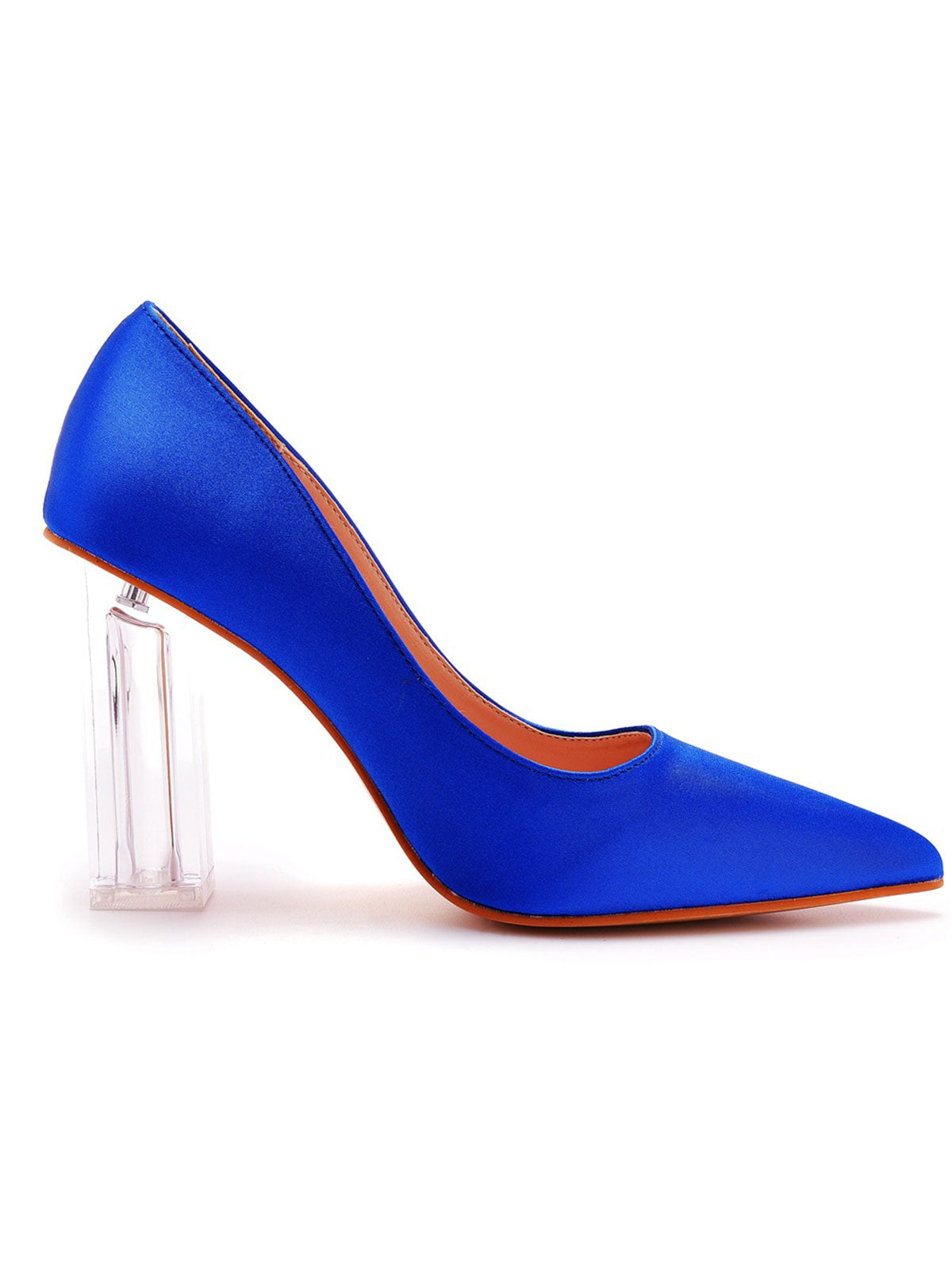 Blue hot sale transparent heels