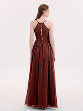 Spaghestti Strap Chiffon Dress with Sweetheart-Terracotta