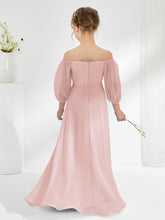 Strapless Floor-length Chiffon Junior Bridesmaid Dresses Dusty Rose