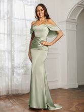 Sweetheart Neckline Satin Mermaid Prom Dress Dusty Sage