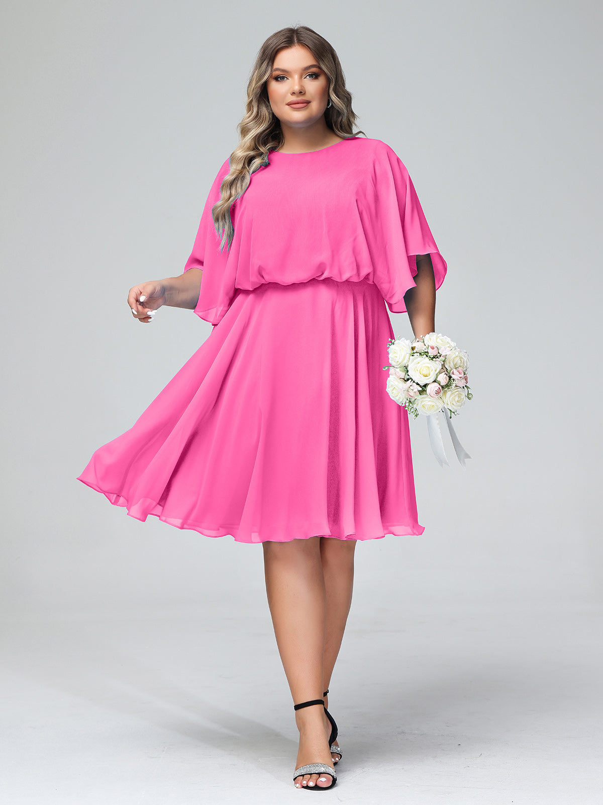 Long Chiffon Spaghetti Strap Dresses Azalea Plus Size main image 1
