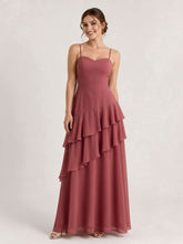 Tiered Ruffle Sweetheart Gown with Lace-Up Back Cinnamon Rose