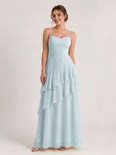Tiered Ruffle Sweetheart Gown with Lace-Up Back Mist