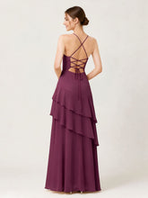 Tiered Ruffle Sweetheart Gown with Lace-Up Back Mulberry