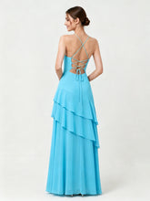 Tiered Ruffle Sweetheart Gown with Lace-Up Back Pool