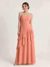 Tiered Ruffle Sweetheart Gown with Lace-Up Back Sunset
