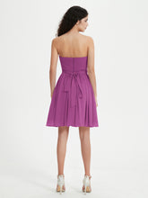 Strapless Sweetheart Neck Mini Dresses-Orchid