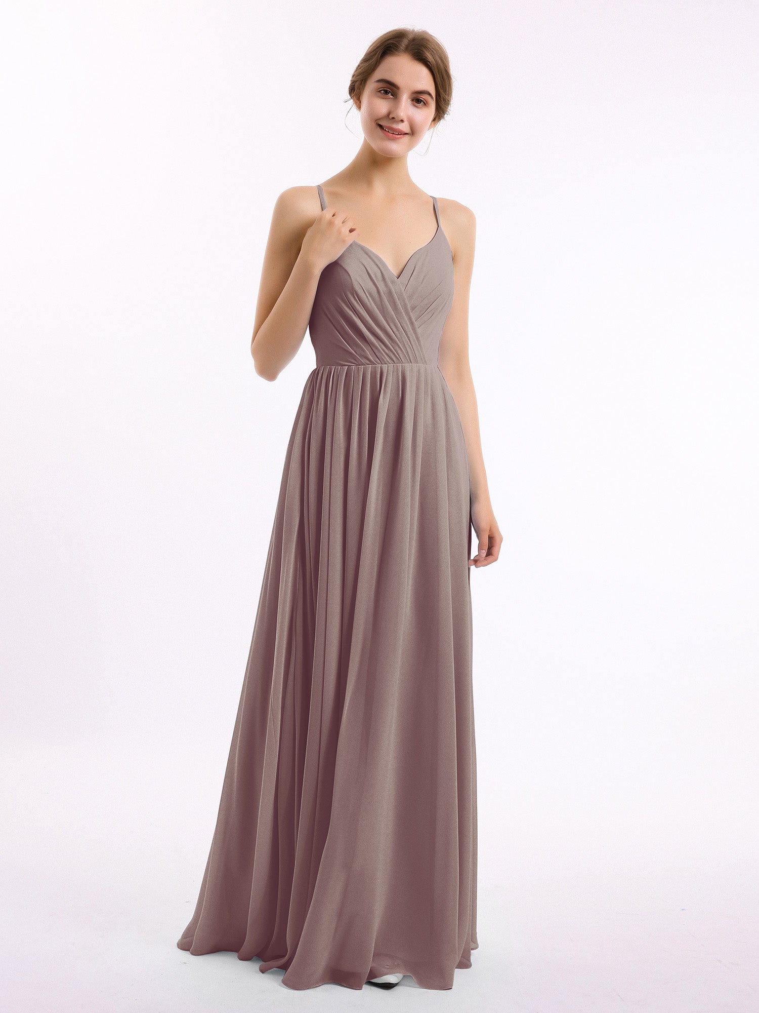 Long Chiffon Dresses with Halter Neck Dusk Plus Size