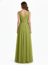 Illusion Neck Cross Tulle Bridesmaid Dresses-Clover