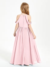 Dreamy Off the Shoulder Bridesmaid Gown for Junior Blushing Pink