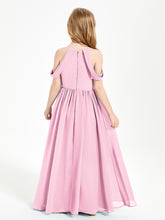 Dreamy Off the Shoulder Bridesmaid Gown for Junior Candy Pink