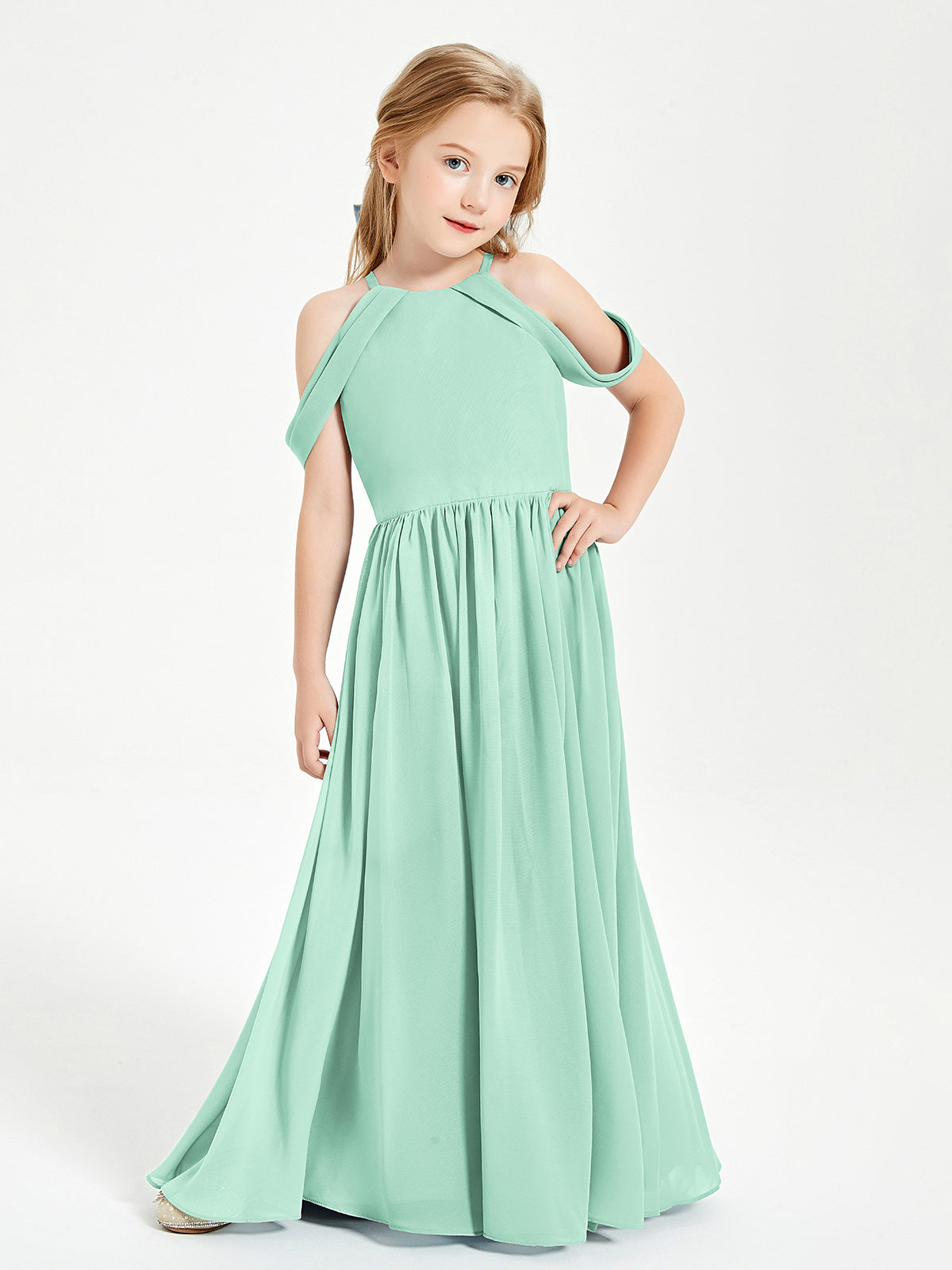 BABARONI Dreamy Off the Shoulder Bridesmaid Gown for Junior Mint Green, Mint Green / J4 BABARONI Dreamy Off the Shoulder Bridesmaid Gown for Junior Mint Green, Mint Green / J4