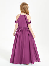 Dreamy Off the Shoulder Bridesmaid Gown for Junior Orchid