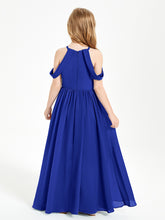 Dreamy Off the Shoulder Bridesmaid Gown for Junior Royal Blue