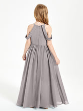 Dreamy Off the Shoulder Bridesmaid Gown for Junior Silver