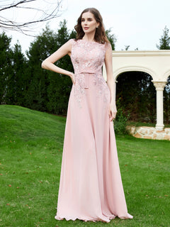 Elegant Illusion Lace Appliqued Dress With Buttons Dusty Rose
